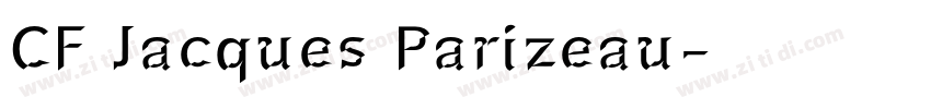 CF Jacques Parizeau字体转换